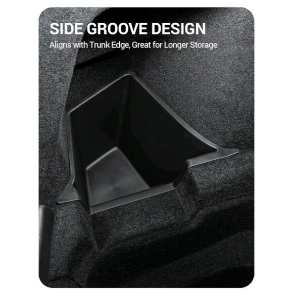 Rear Trunk Storage Bins with Carpeted Lids 2025-26 Tesla Model Y Trunk Side... - Picture 6 of 10